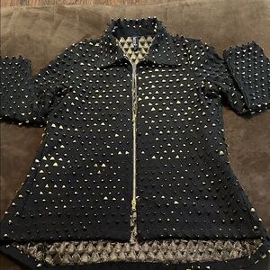 NWT Berek Black and Gold Textured Jacket. Gold inside.